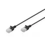 DIGITUS Slim Cat6 U/UTP Patch Cable RJ45, 0.3 m, Black, LSZH