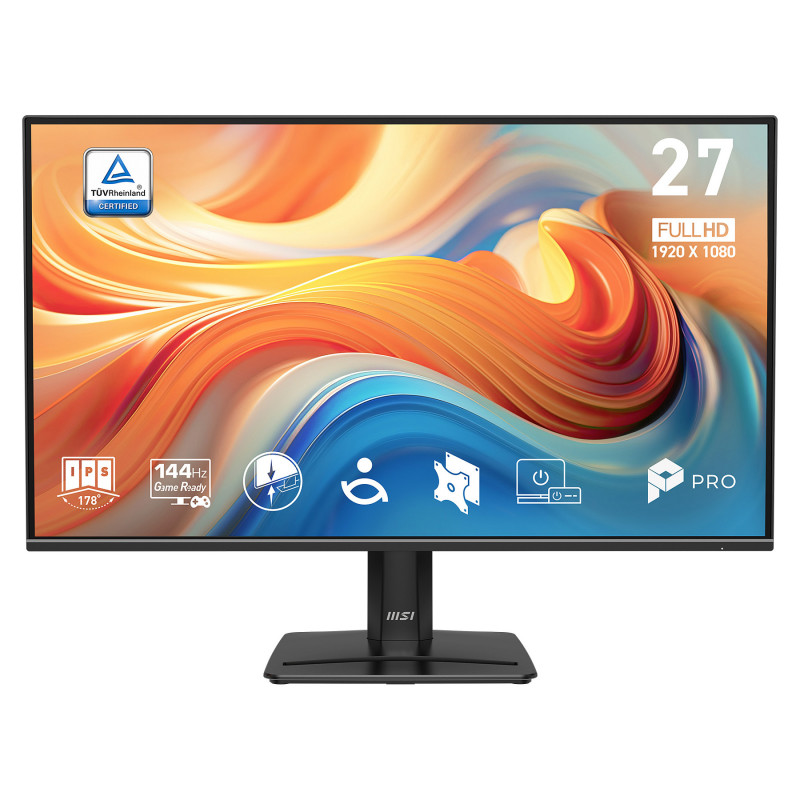 MSI 9S6-3PE9CM-001 27 inch (68.6 cm) Full HD IPS 144 Hz HDR Monitor, DisplayPort, HDMI, VESA, Speakers