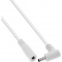InLine® DC extension cable, right-angle plug, 3.5 x 1.35 mm, white, 0.5 m