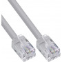 InLine® Modular Round Cable RJ12, Male/Male, 6-Core, 6P6C, 0.5 m