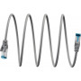 WENTRONIC Cat6a S/FTP Patch Cable RJ45, 0.25 m, Grey