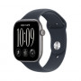Apple Watch Series 12 GPS 46mm Space Grey Aluminium Case with Navy Blue Sport Band - M/L