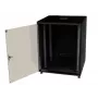IT-BUDGET 19 inch Network Cabinet SJB, 12U, 600x600 mm (WxD), Glass Door, Rear Panel, Black