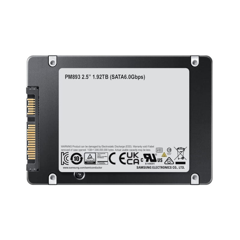 Samsung PM893 480GB 2.5 inch SATA III Data Center SSD (MZ7L3480HCHQ-00A07)