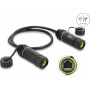 Delock Dual Cable Connector RJ45 Jack to RJ45 Jack Cat.6A for Installation with M20 x 1.5 mm Thread IP68 Dust and Waterproof 0.5 m Black (91839)