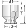 Gedore K 21 46 Impact Socket, 1 inch Drive, 6-Point, 46 mm (6183810)