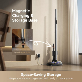Dreame VXV45A Air Station Cordless Stick Vacuum, Black