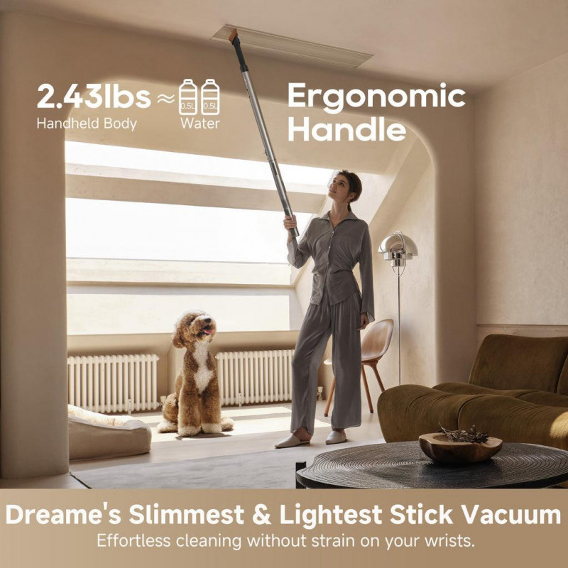 Dreame VXV45A Air Station Cordless Stick Vacuum, Black