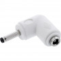 InLine® DC adapter, 3.5 x 1.35 mm, plug/socket, angled, white