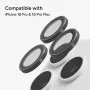 Zagg Glass Elite anti-reflective camera rings for iPhone 18 Pro Max / 17 Pro Max / 18 Pro / 17 Pro silver