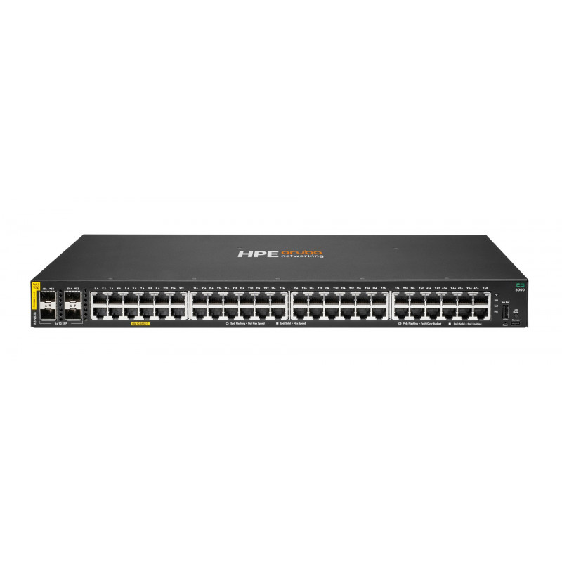HPE R8N85B Aruba Networking CX 6000 Switch 48p CL4 PoE 4p SFP 1G 370W