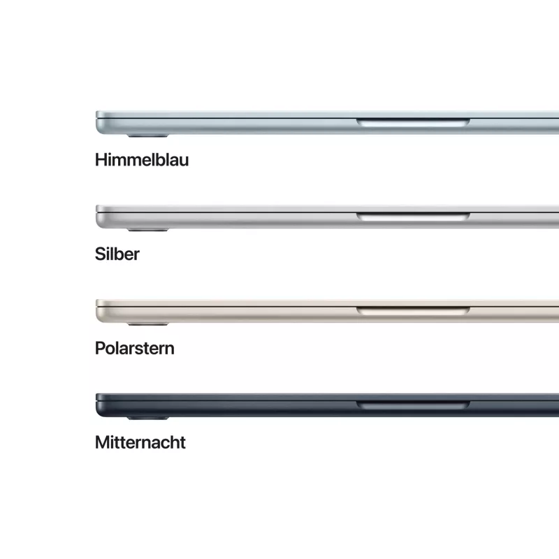 Apple MacBook Air 15 inch M5 10-Core CPU 10-Core GPU 24GB RAM 2TB SSD - Silver, German Keyboard with Touch ID, 35W Dual USB-C Power Adapter (CTO)