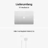 Apple MacBook Air 15 inch M5 10-Core CPU 10-Core GPU 24GB RAM 2TB SSD - Silver, German Keyboard with Touch ID, 35W Dual USB-C Power Adapter (CTO)