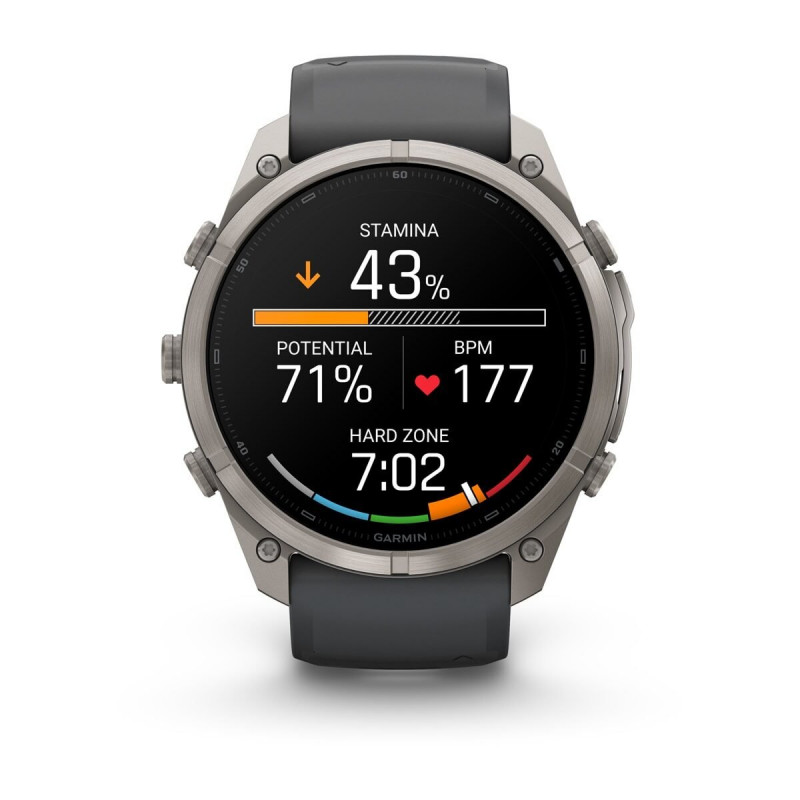 Garmin Fenix 9 Pro – 51mm Titanium with Graphite/Black Silicone Band Smartwatch
