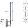 Delock 4G Antenna SMA Plug 2 - 3 dBi rigid omnidirectional wall and mast mount outdoor gray 25 cm (60768)