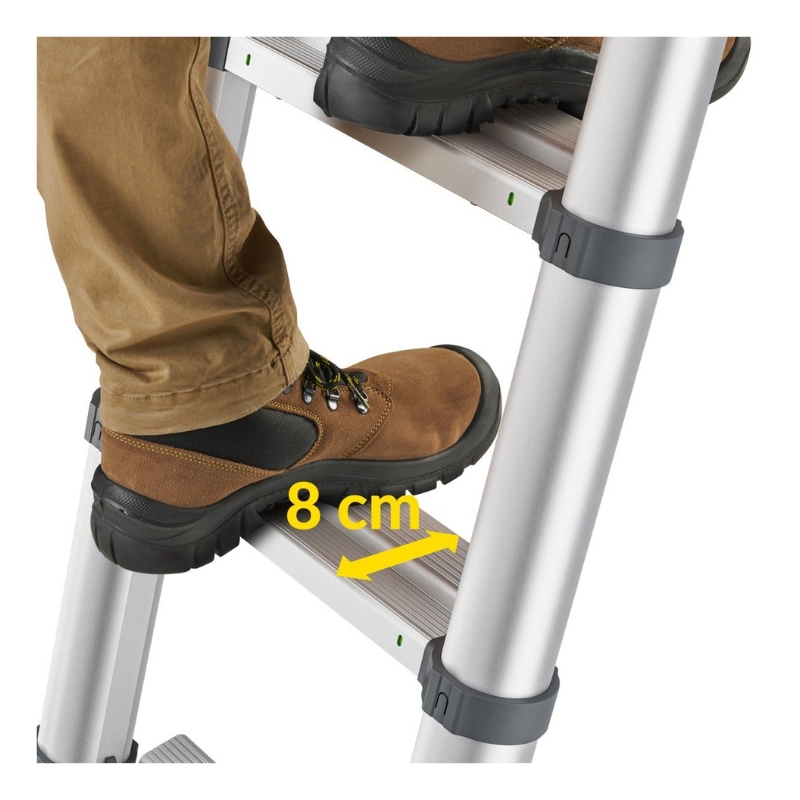 Hailo Flexline T100 Telescopic Ladder, 9 Steps