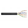 DIGITUS Cat6 U/UTP Outdoor Installation Cable, Gel-Filled, PE, AWG 23/1, 305 m Spool, Black