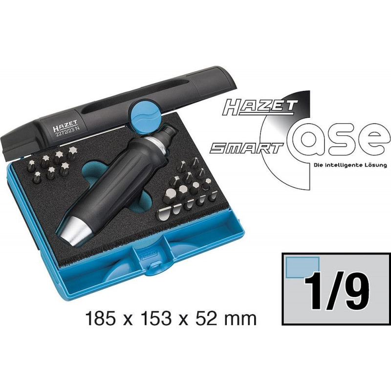 Hazet 2272/23N Impact Screwdriver Set with Bits, 23 pcs