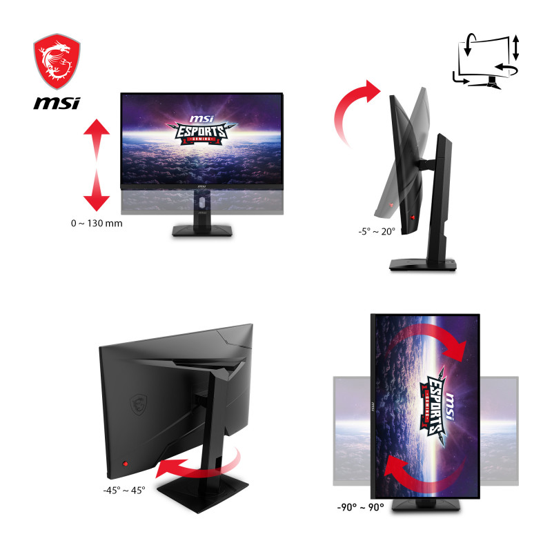 MSI G274QPXDE 68.6cm (27) QHD IPS Gaming Monitor 16:9 HDMI/DP/USB-C PD65W 240Hz