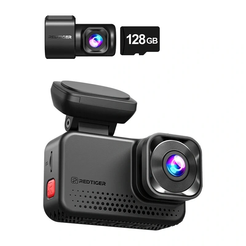 REDTIGER VC70 Wi-Fi 4K + 2.5K Dash Cam with 128GB Card