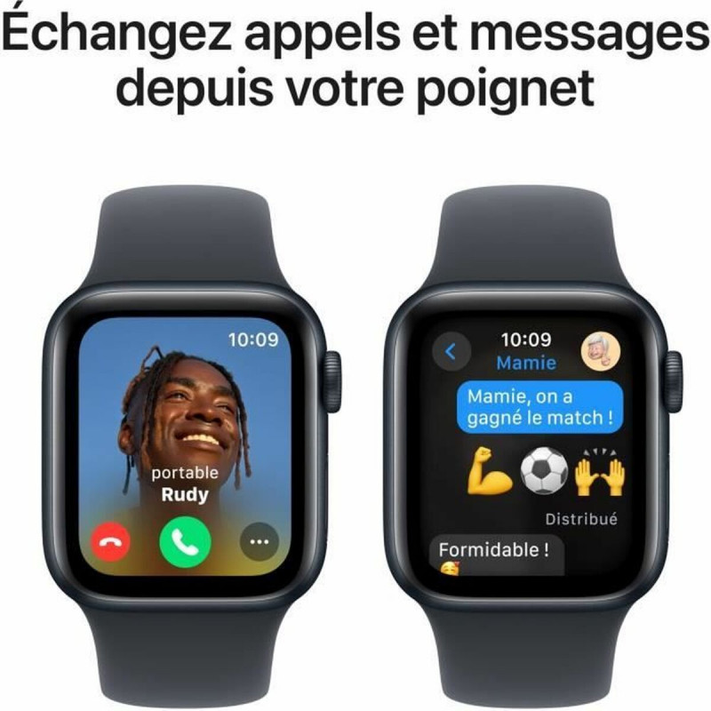 Apple Watch SE (GPS) 40 mm Midnight Aluminium Case with Midnight Sport Band - S/M
