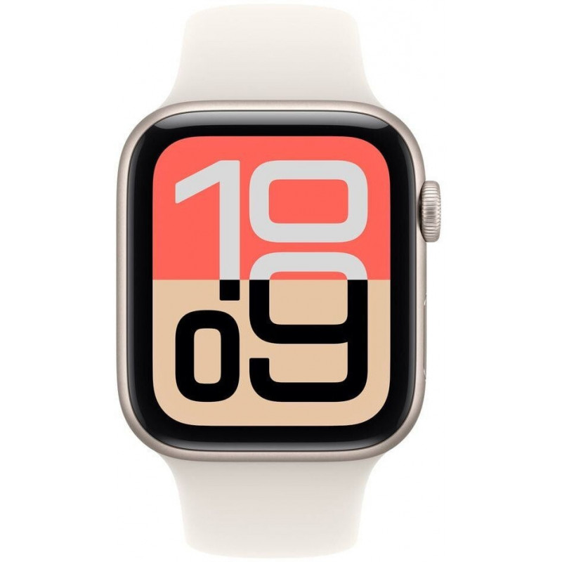Apple Watch SE 3 (2025) GPS 40mm Starlight Aluminium Case, Starlight Sport Band S/M (MEH34)