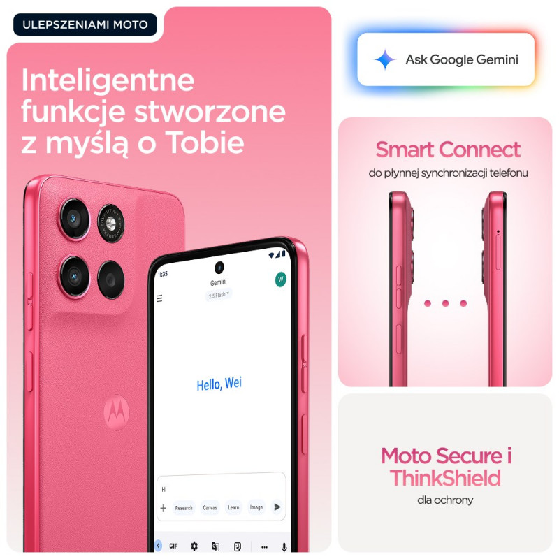Motorola moto g57 power 5G Smartphone 12GB/256GB, 6.72 inch, 7000 mAh, Dual SIM, Android 16, Pink