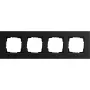 Gira Cover Frame 4-Gang, Aluminium Black (0214126)