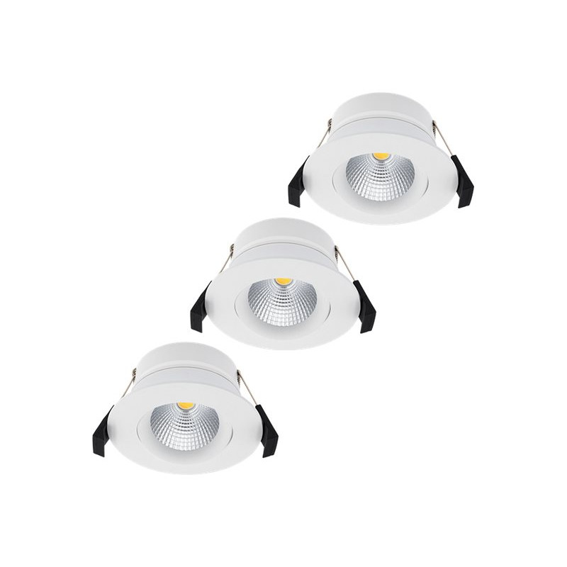 Shelly PbS Hilux DS8 Smart LED Recessed Spotlight, 3-Pack, 2200-6500K, CRI95, 600 lm, Bluetooth, Wi-Fi, White