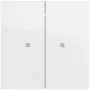 Gira OneKNX System 70 Push-Button Rocker, 2-Gang, Pure White (517370)