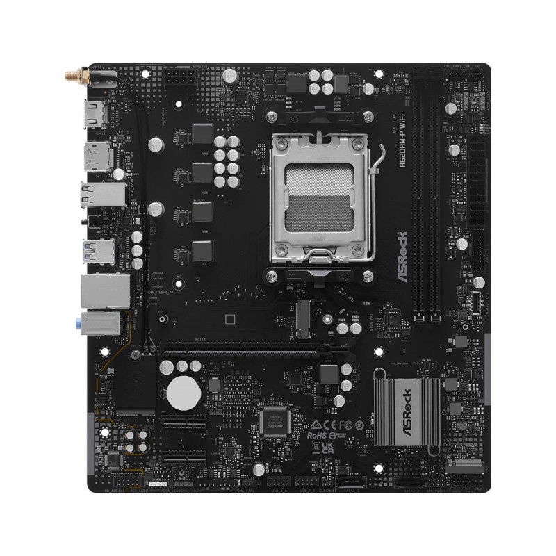ASRock A620AM-P WIFI Motherboard, AMD A620A, Socket AM5, microATX