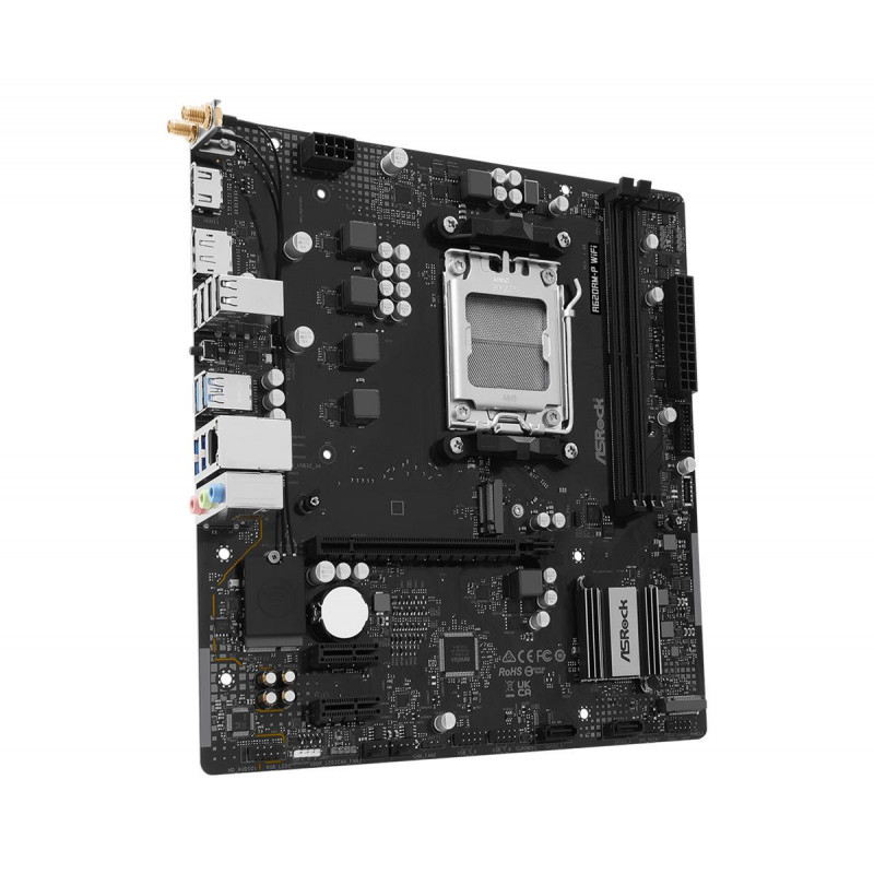 ASRock A620AM-P WIFI Motherboard, AMD A620A, Socket AM5, microATX