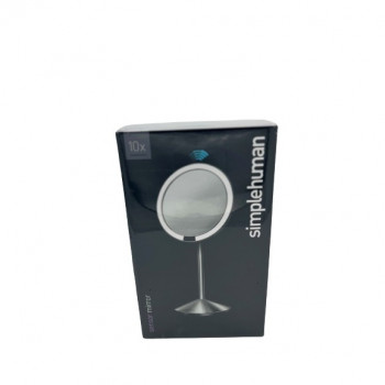 simplehuman Folding mirror with sensor, 12 cm, rechargeable, brushed stainless steel