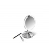 simplehuman Folding mirror with sensor, 12 cm, rechargeable, brushed stainless steel
