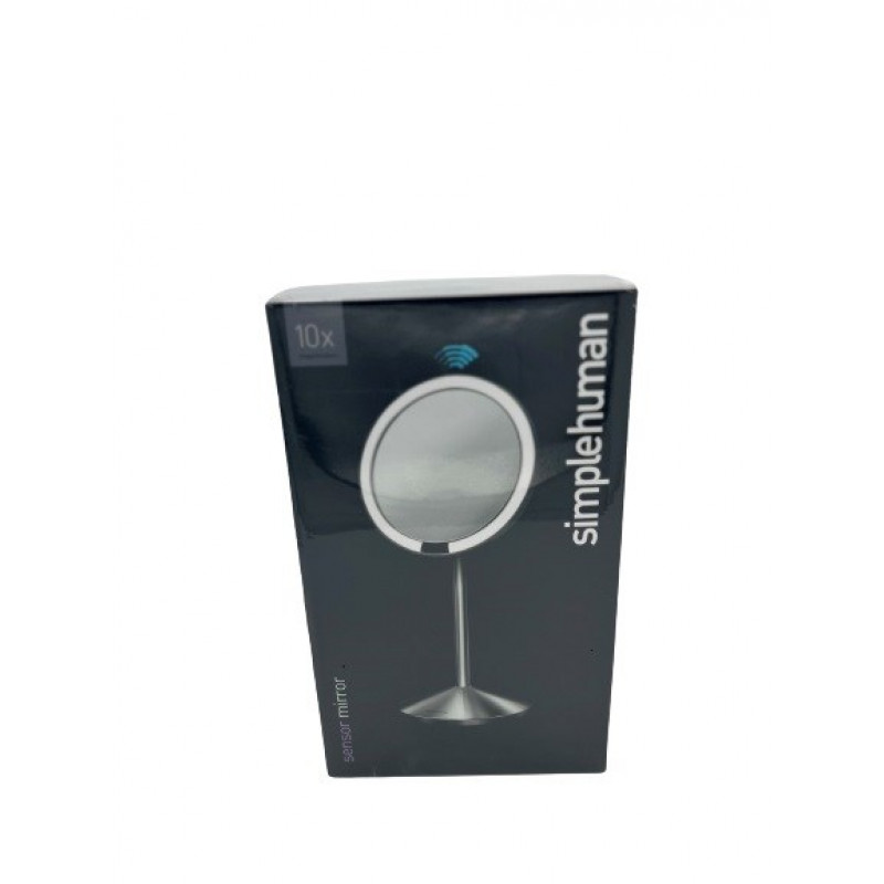 simplehuman Folding mirror with sensor, 12 cm, rechargeable, brushed stainless steel