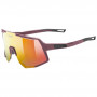 Uvex Sequenze CV Cycling Sunglasses, Cranberry Matt / Mirror Red
