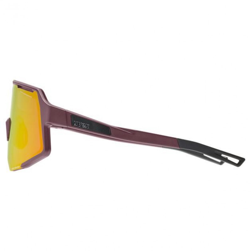 Uvex Sequenze CV Cycling Sunglasses, Cranberry Matt / Mirror Red