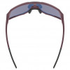 Uvex Sequenze CV Cycling Sunglasses, Cranberry Matt / Mirror Red