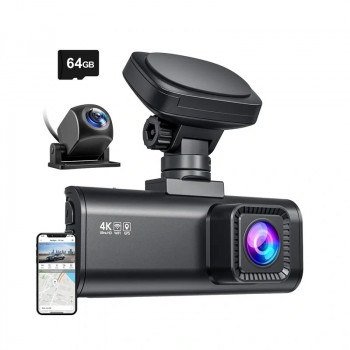 REDTIGER F7N (64G) WiFi 4K + 1080p Dash Cam