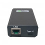 Microconnect POEINJ-60W-USBC Gigabit Ethernet PoE Injector, IEEE 802.3af/802.3bt, 100 m, Black