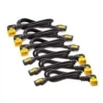 APC AP8702R Power Cord Kit, 6 pcs, Locking C13 to C14 (90°), 0.6 m