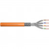 DIGITUS Cat7 S/FTP Installation Cable, B2ca, AWG 23/1, LSZH, 100 m, Orange