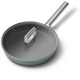 Smeg FPF2802EGM Frying Pan, 28 cm, Ceramic, Stainless Steel Handle, Emerald Green