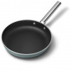 Smeg FPF2802EGM Frying Pan, 28 cm, Ceramic, Stainless Steel Handle, Emerald Green