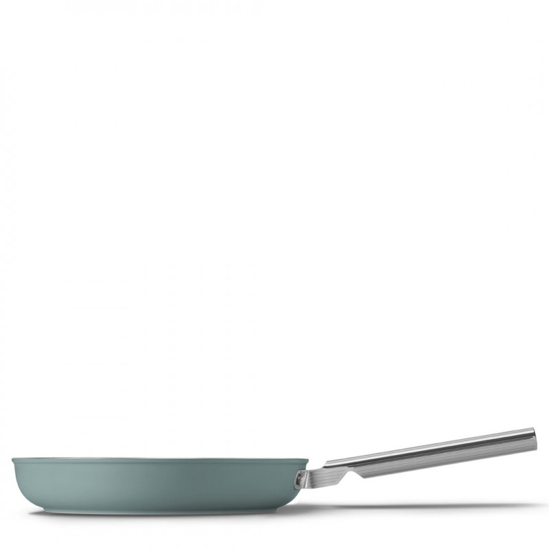 Smeg FPF2802EGM Frying Pan, 28 cm, Ceramic, Stainless Steel Handle, Emerald Green