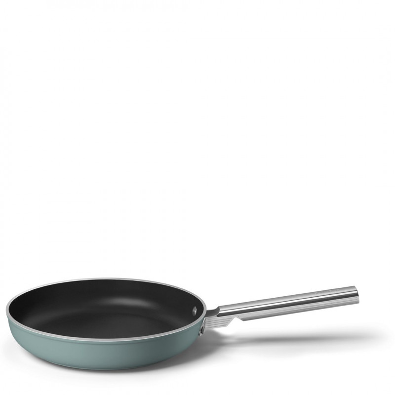 Smeg FPF2802EGM Frying Pan, 28 cm, Ceramic, Stainless Steel Handle, Emerald Green