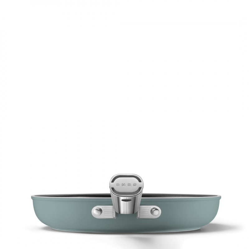Smeg FPF2802EGM Frying Pan, 28 cm, Ceramic, Stainless Steel Handle, Emerald Green