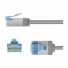 Goobay Slim Cat6a U/FTP Patch Cable RJ45, 1 m, Grey