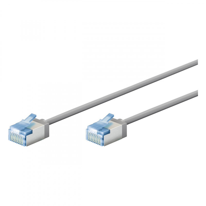 Goobay Slim Cat6a U/FTP Patch Cable RJ45, 1 m, Grey