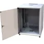 IT-Budget 19 inch Network Cabinet SJB, 12U, WxD 600x600 mm, Glass Door, Rear Panel, Light Grey (W-3987-01-02-011-BBL)